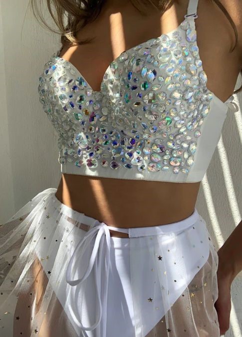 Bejeweled Bling Rhinestone Crop Top From ‘Bijoux & Bling’